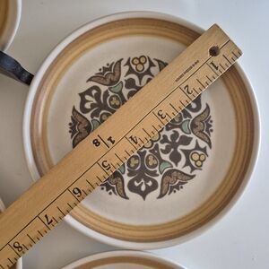 Set of 4 Denby Stoneware Langley Canterbury Pattern Small Dessert Plates 6.5"